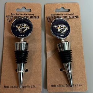 Two Nasheville Predators Chrome Wine Stoppers